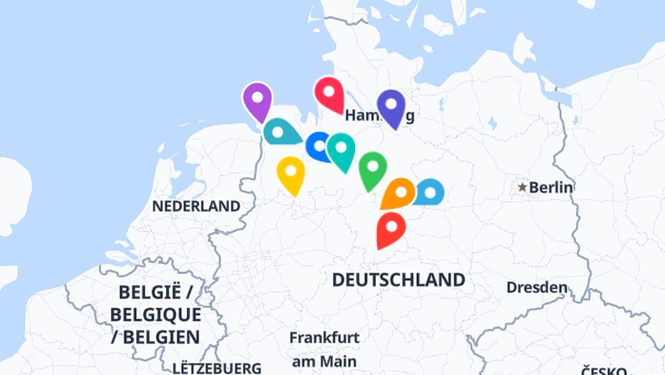 Map of company locations