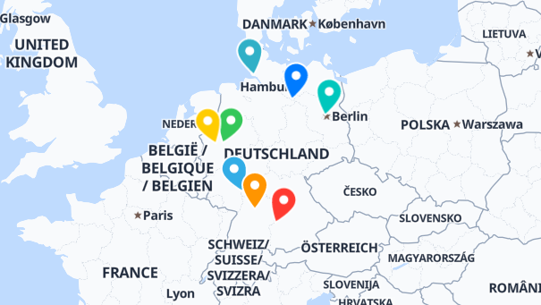 Map of company locations