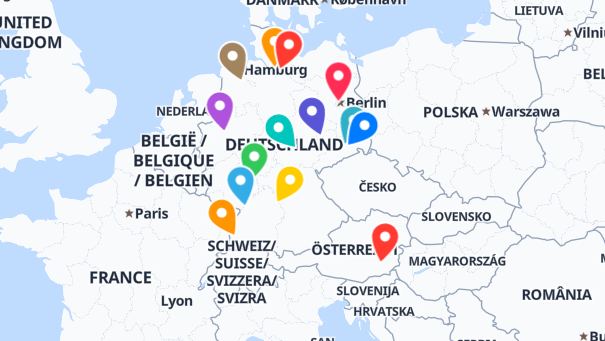 Map of company locations