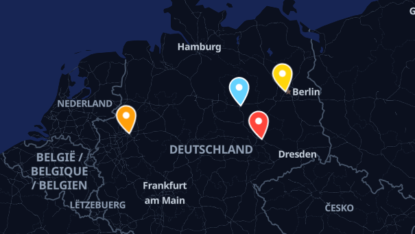 Map of company locations