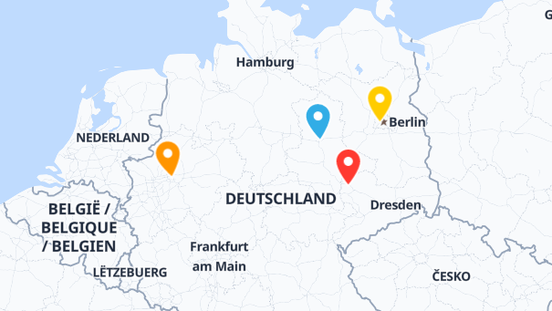 Map of company locations
