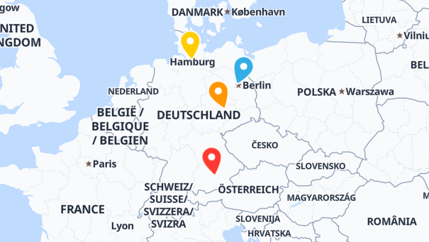 Map of company locations