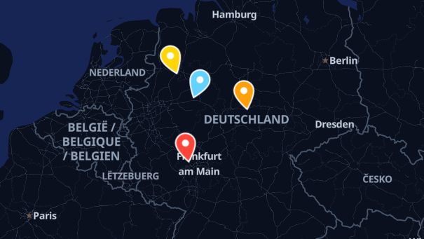 Map of company locations