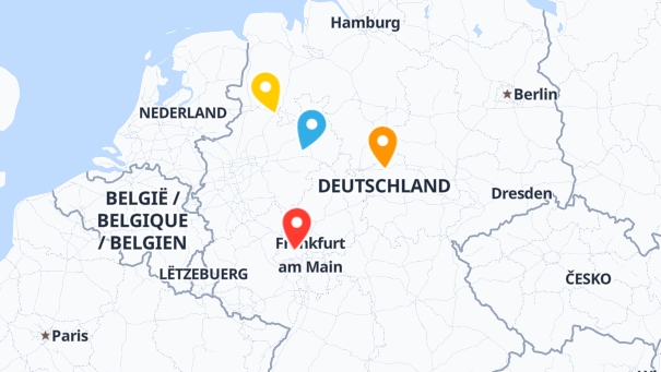 Map of company locations