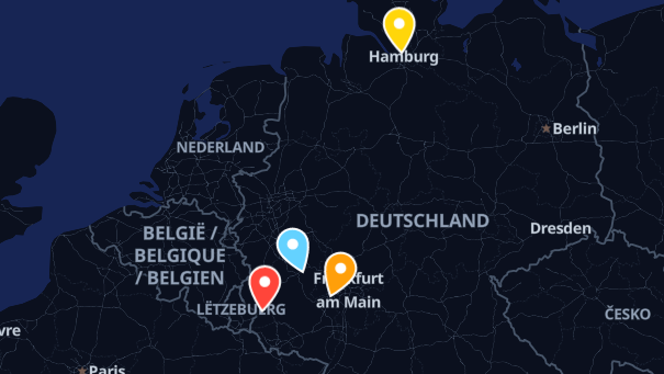 Map of company locations
