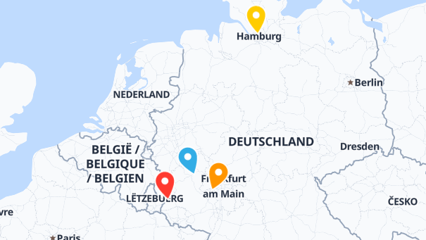 Map of company locations