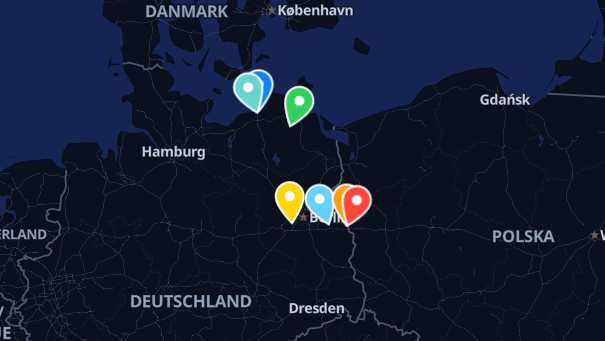 Map of company locations