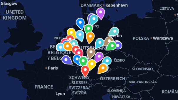 Map of company locations