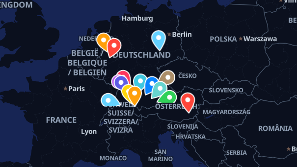 Map of company locations