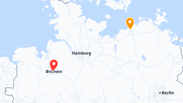 Map of company locations