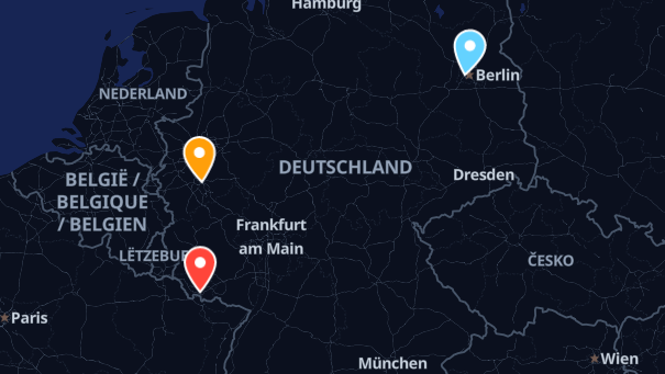 Map of company locations