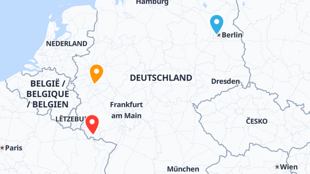 Map of company locations