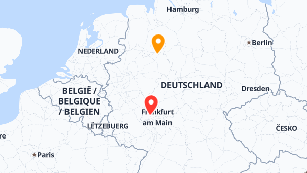 Map of company locations