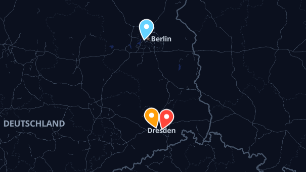 Map of company locations