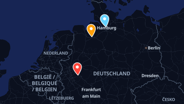 Map of company locations