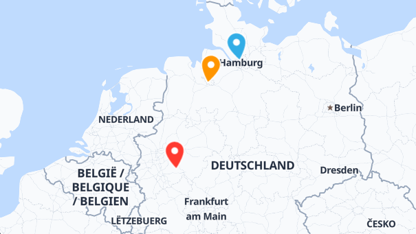 Map of company locations