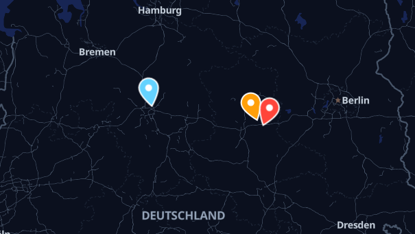 Map of company locations