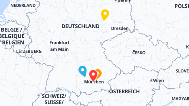 Map of company locations