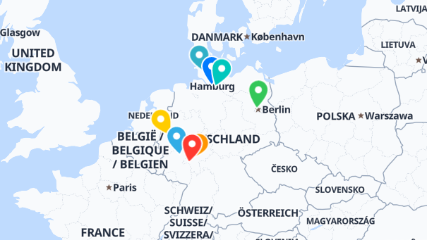 Map of company locations