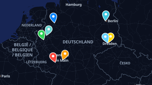 Map of company locations