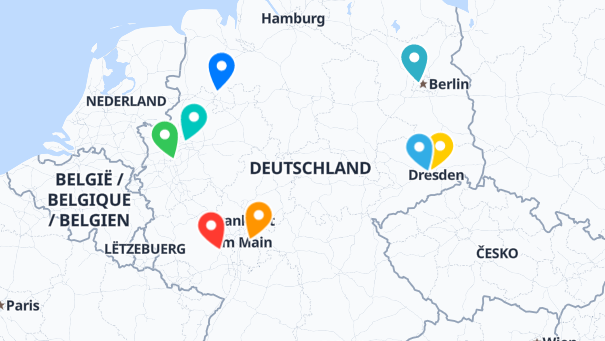 Map of company locations