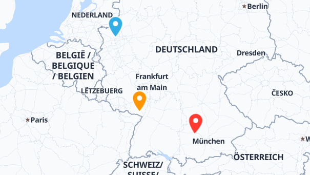 Map of company locations