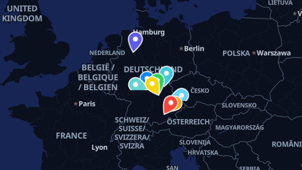 Map of company locations