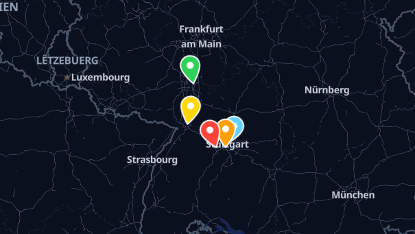 Map of company locations