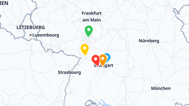 Map of company locations