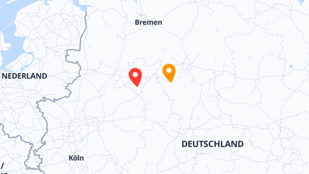 Map of company locations