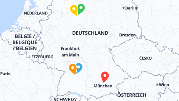 Map of company locations
