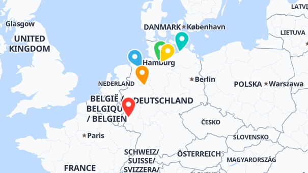Map of company locations