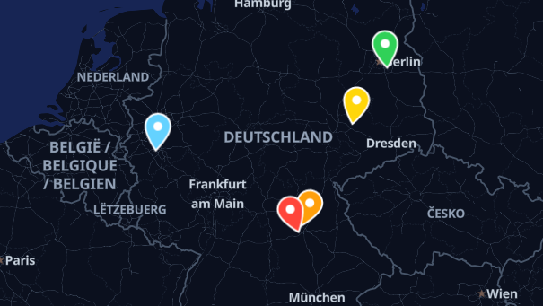Map of company locations