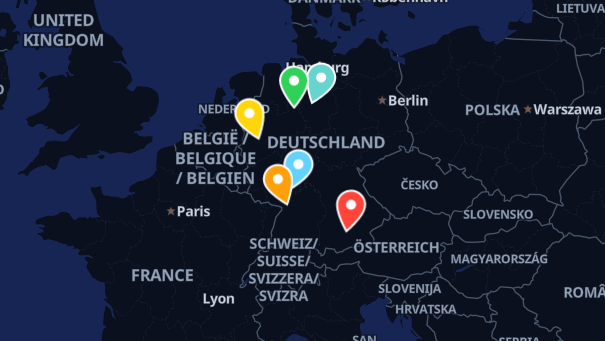 Map of company locations