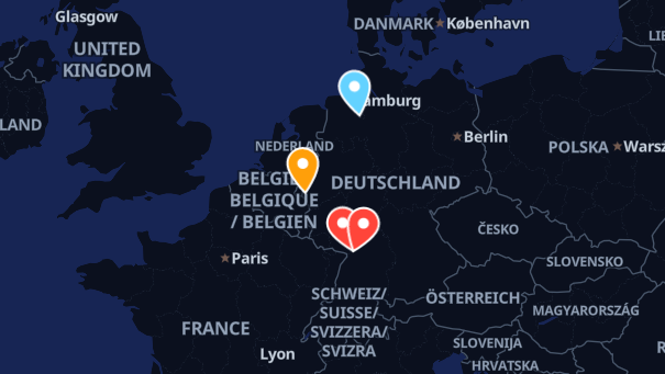 Map of company locations