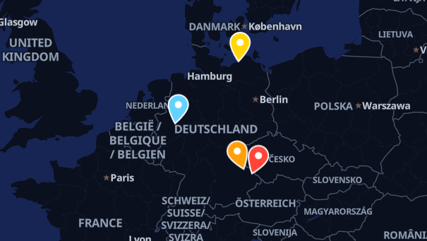 Map of company locations
