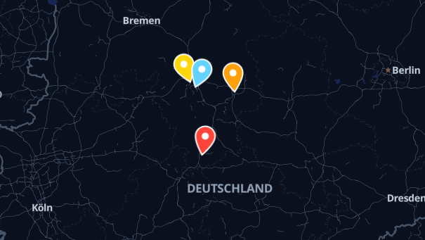 Map of company locations