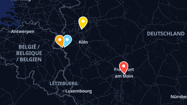 Map of company locations
