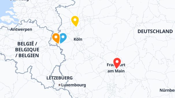 Map of company locations