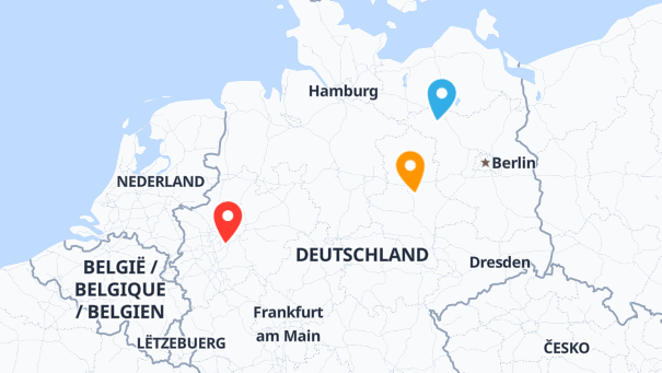 Map of company locations