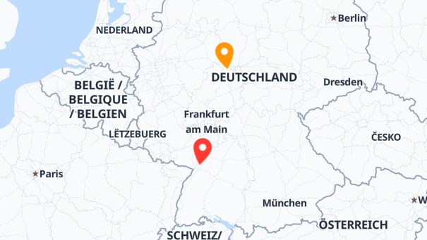 Map of company locations