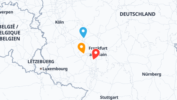 Map of company locations