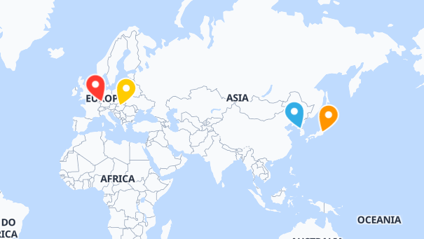Map of company locations