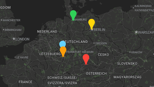 Map of company locations