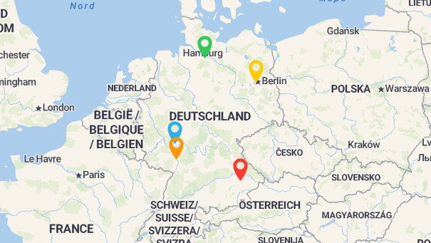 Map of company locations