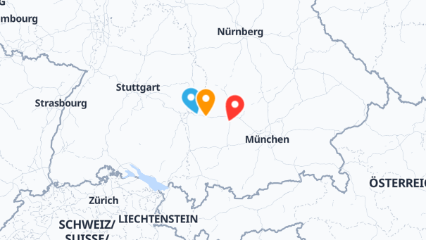 Map of company locations