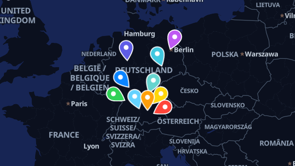 Map of company locations
