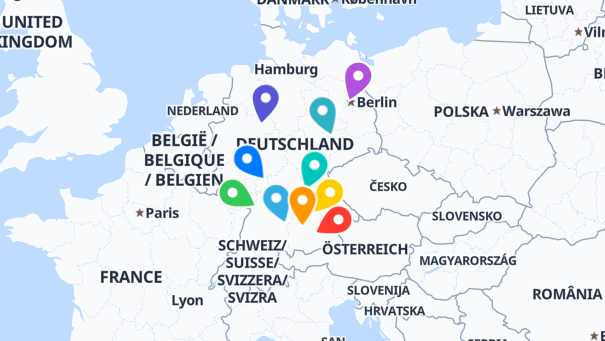 Map of company locations