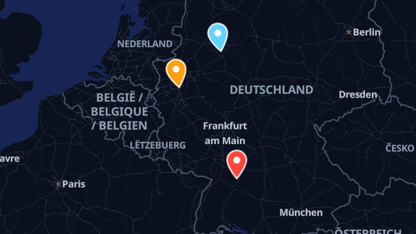 Map of company locations