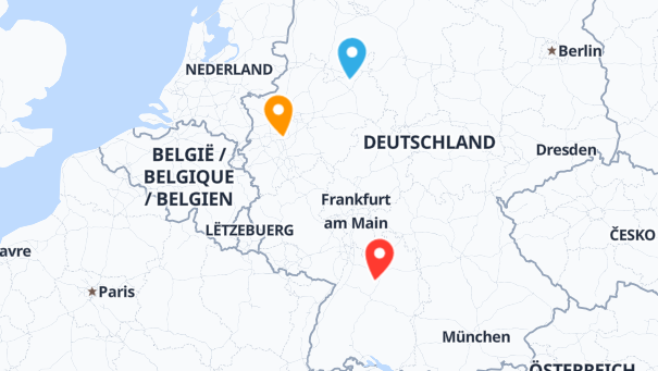 Map of company locations